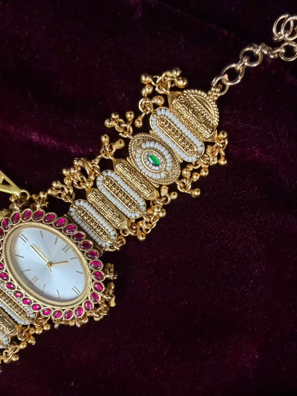 Royal Oval Dial Luxury Watch Rakhi in Premium Swarovski (Free Initial)