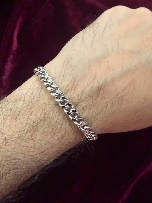 Regal Platinum Link Men's Rakhi Bracelet