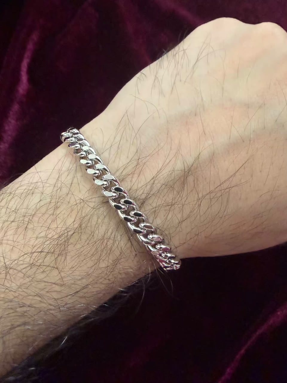 Regal Platinum Link Men's Rakhi Bracelet