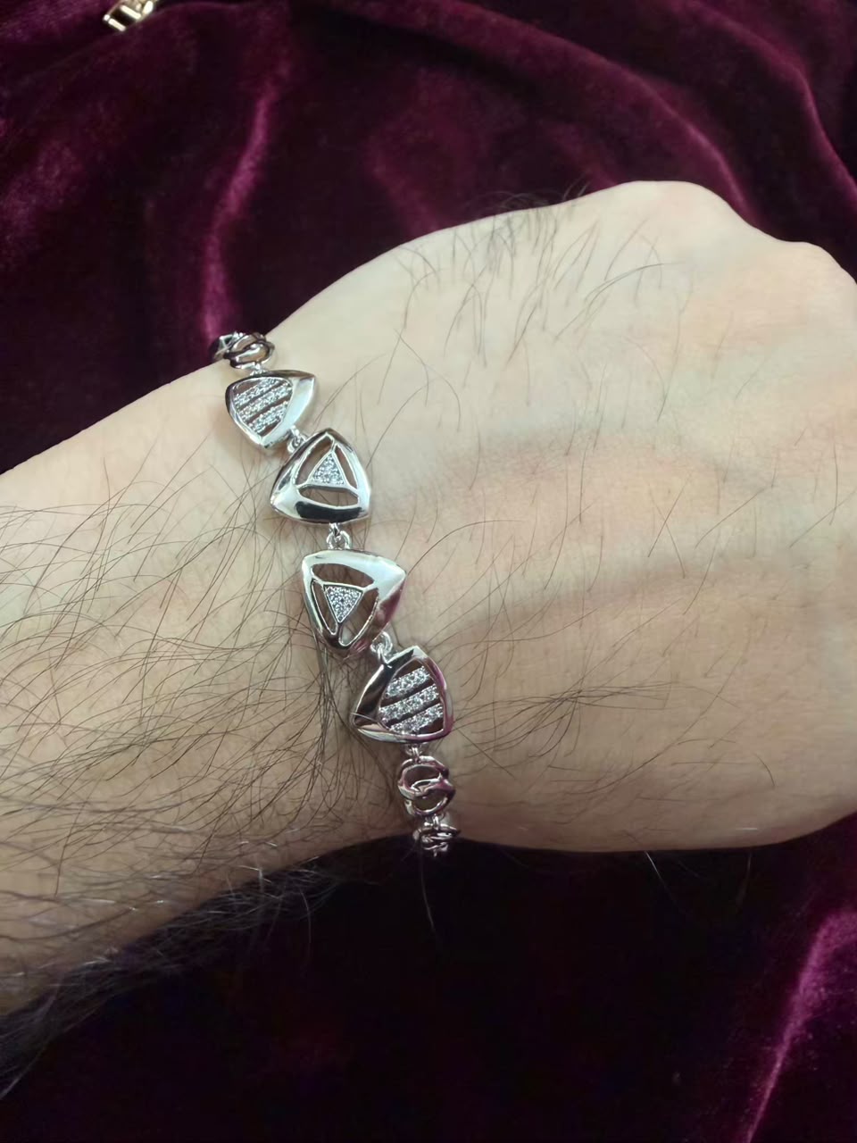 Men's Obsidian Shield Rakhi Bracelet