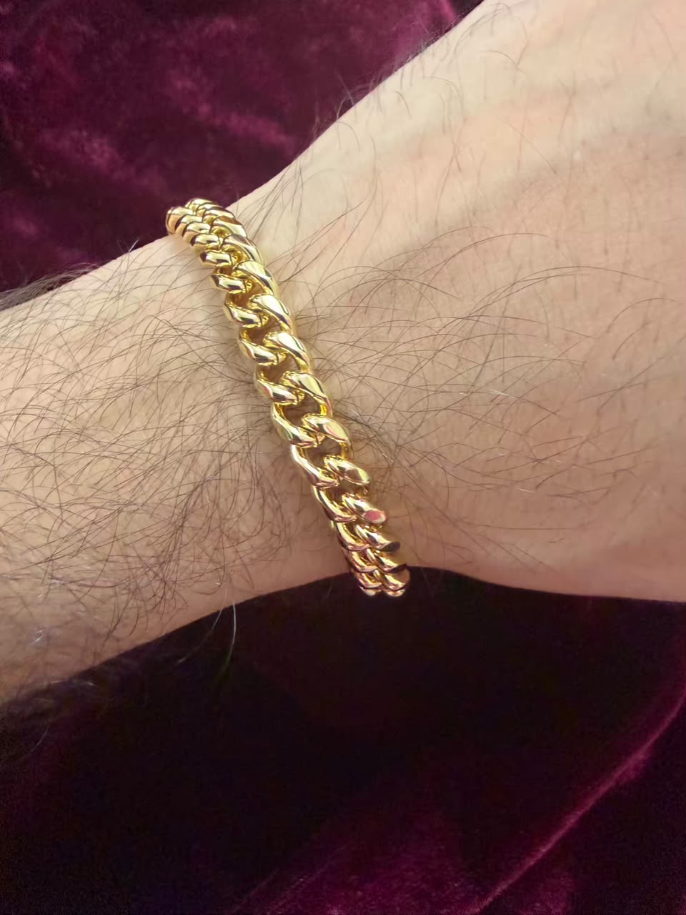 Men's Premium Gold Cuban Rakhi Bracelet