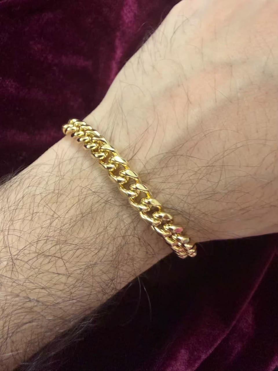 Men's Premium Gold Cuban Rakhi Bracelet