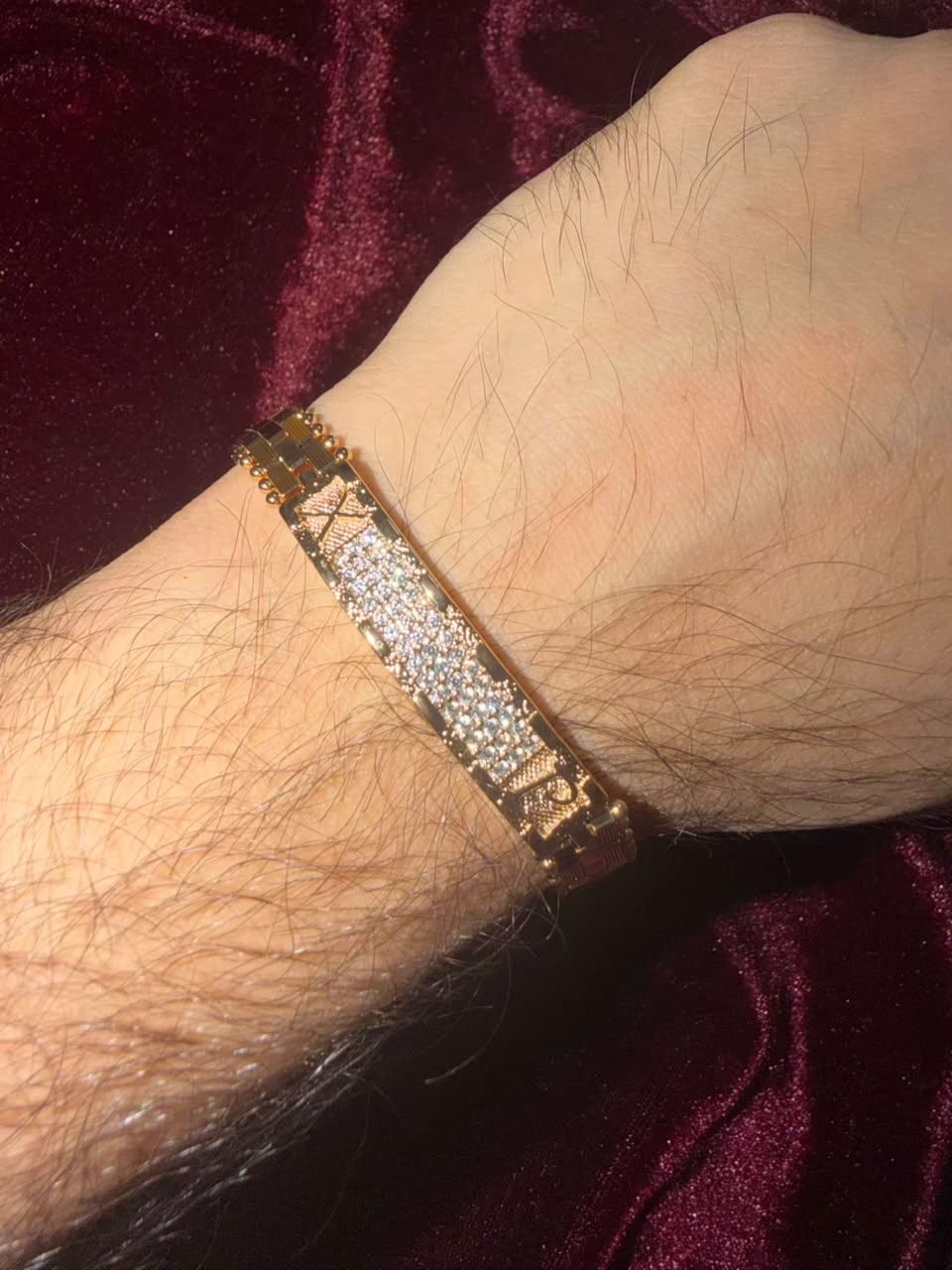 Men's Royal Rose Gold ID Rakhi Bracelet
