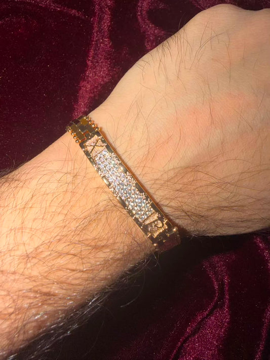 Men's Royal Rose Gold ID Rakhi Bracelet