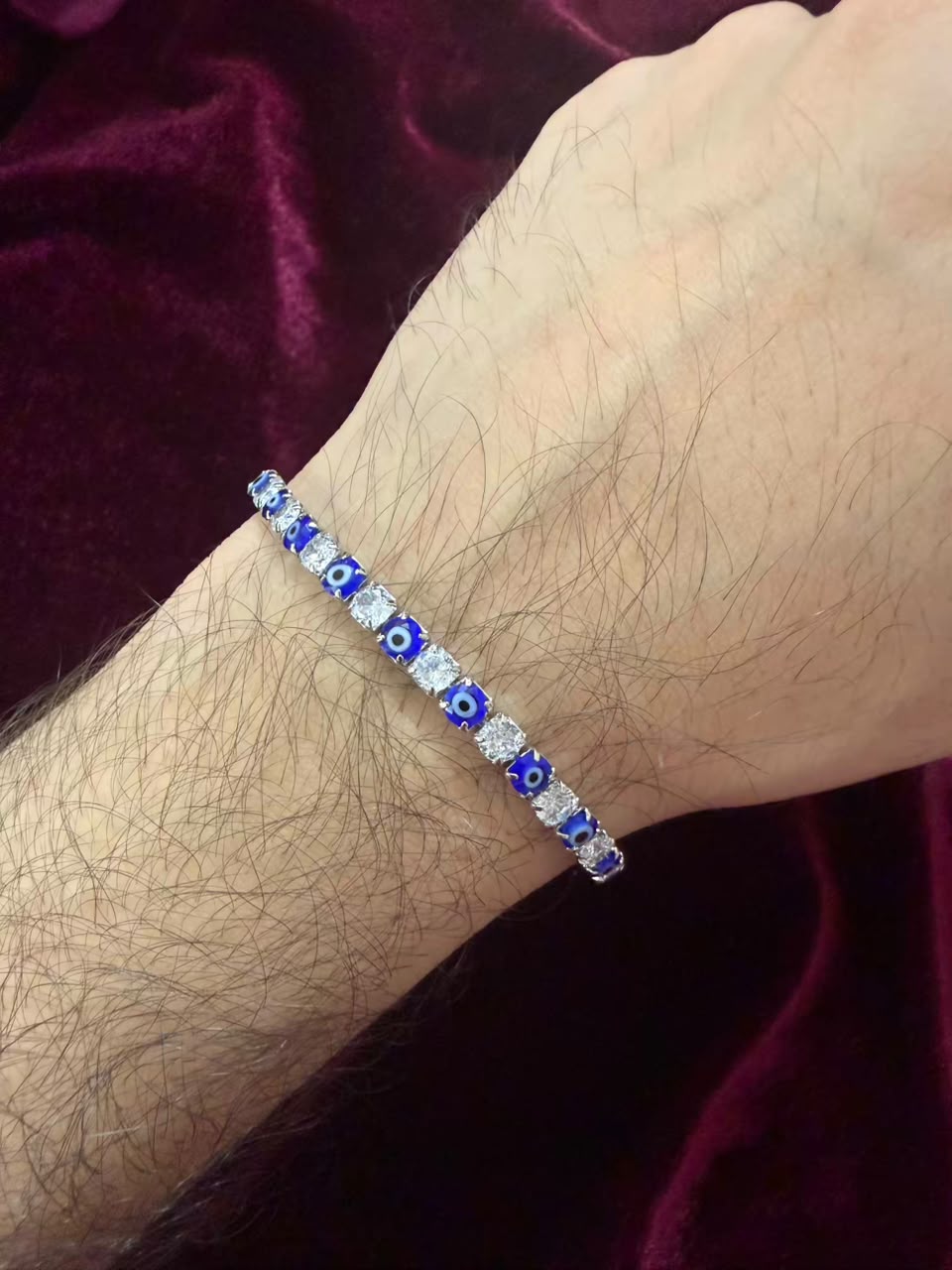 Men's Nazar Protection Tennis Rakhi Bracelet
