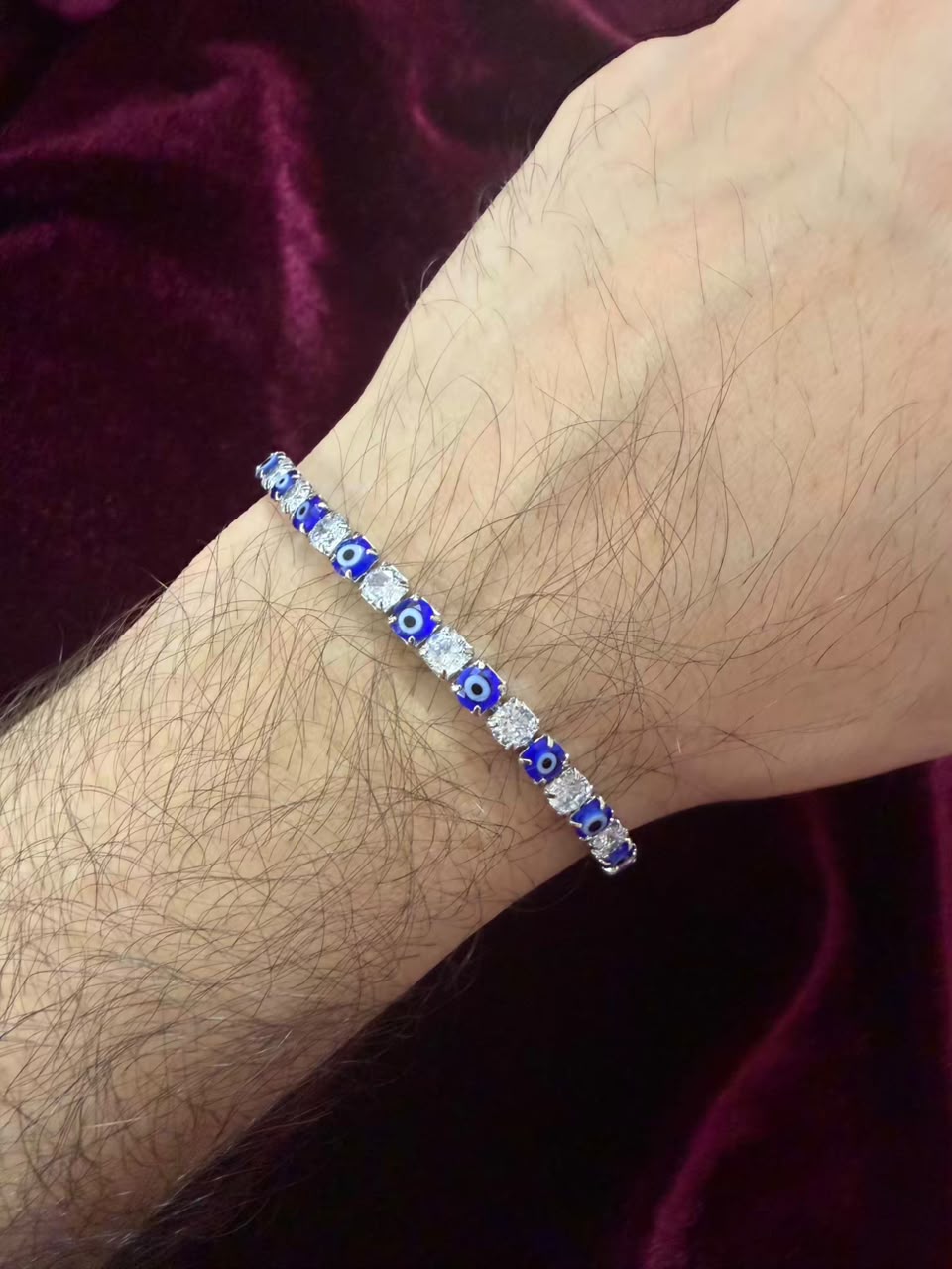 Men's Nazar Protection Tennis Rakhi Bracelet