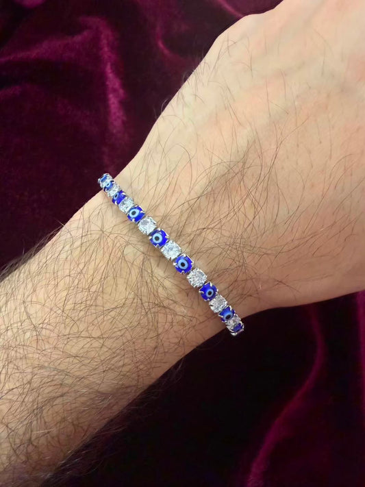 Men's Nazar Protection Tennis Rakhi Bracelet