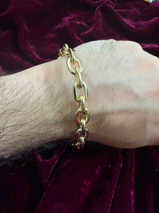 Premium Oval Link Chain Men's Rakhi Bracelet