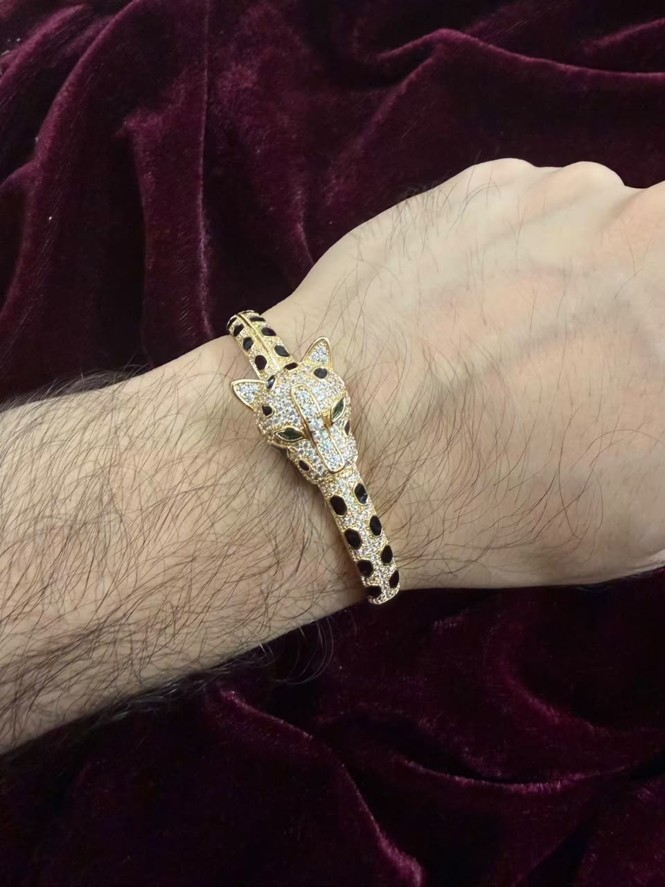 Royal Leopard Head Statement Men's Rakhi Bracelet