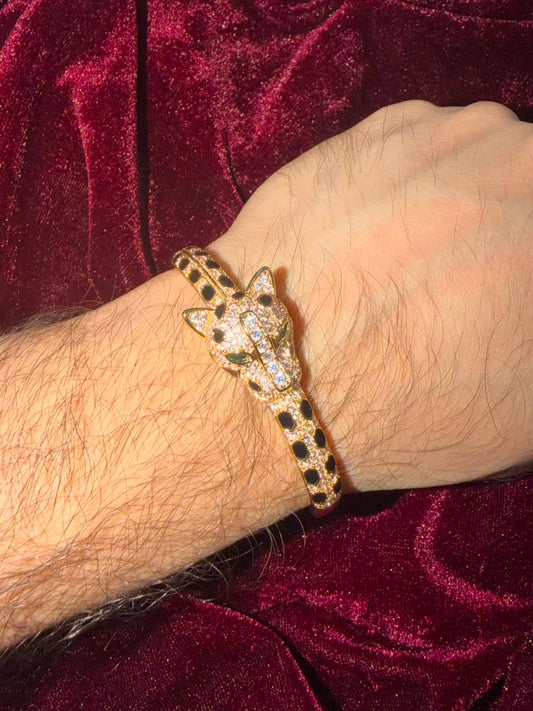 Royal Leopard Head Statement Men's Rakhi Bracelet