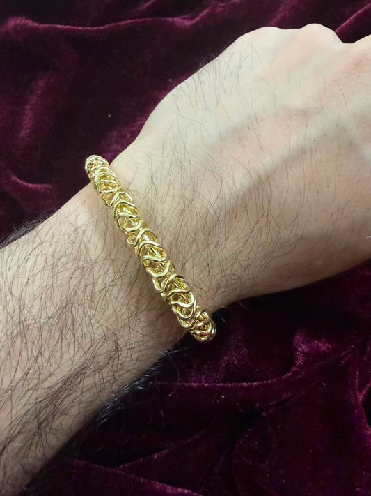 Luxury Gold Byzantine Men's Rakhi Bracelet