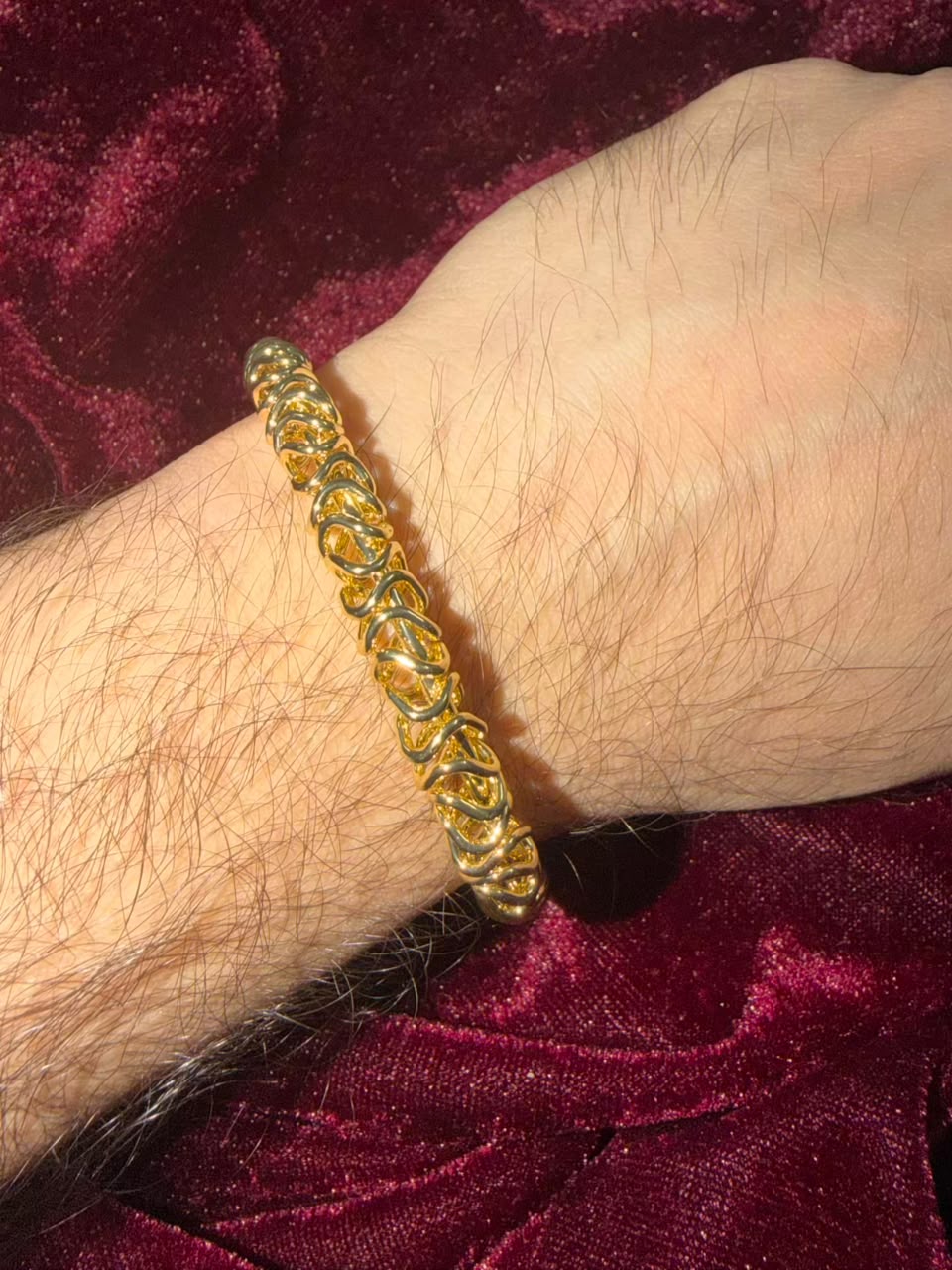 Luxury Gold Byzantine Men's Rakhi Bracelet