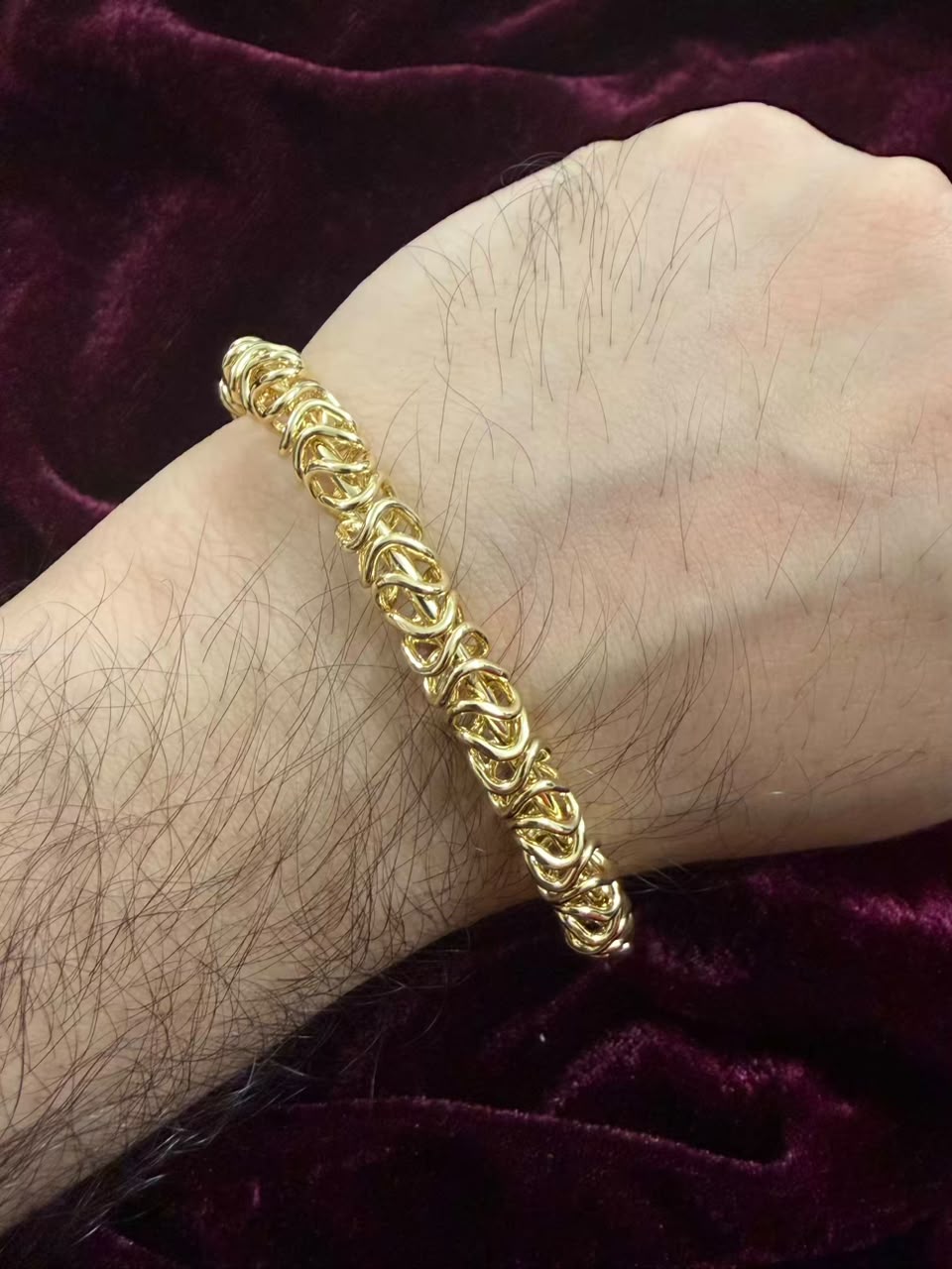 Luxury Gold Byzantine Men's Rakhi Bracelet