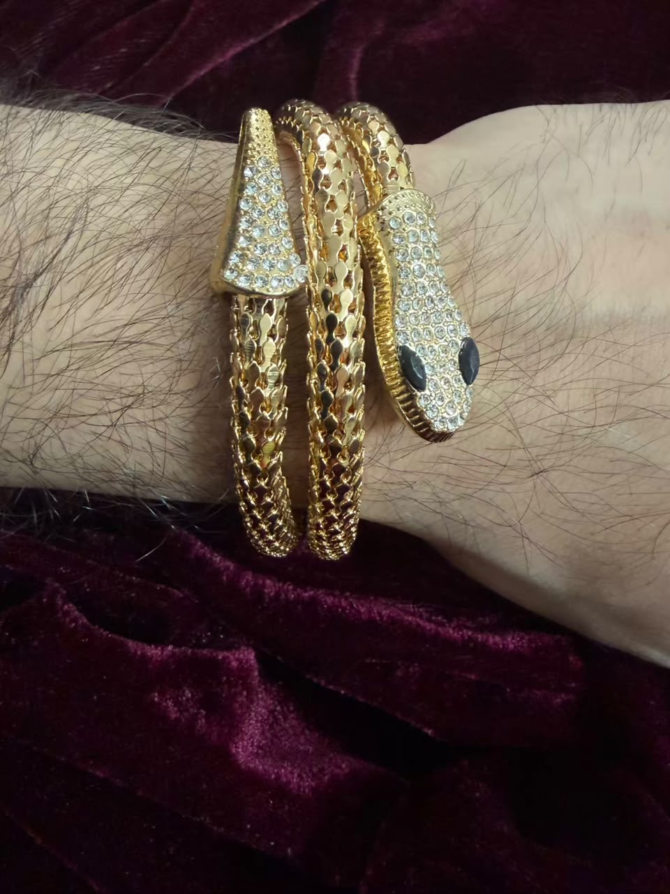 Premium Gold Snake Wrap Men's Rakhi Bracelet