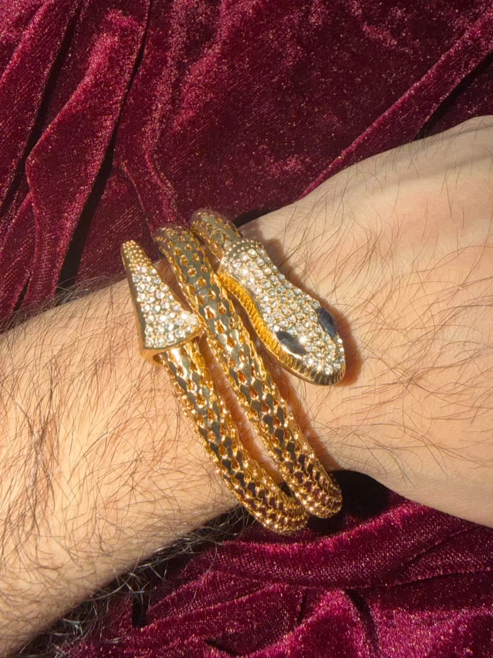 Premium Gold Snake Wrap Men's Rakhi Bracelet