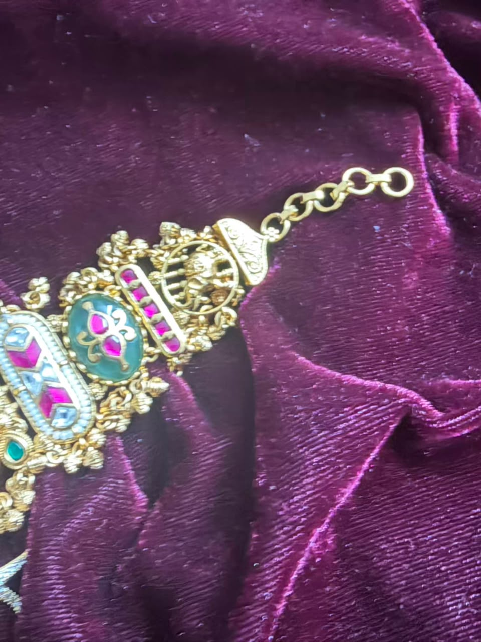 Royal Ruby Round Dial Heritage Watch Rakhi in Premium Swarovski (Free Initial)