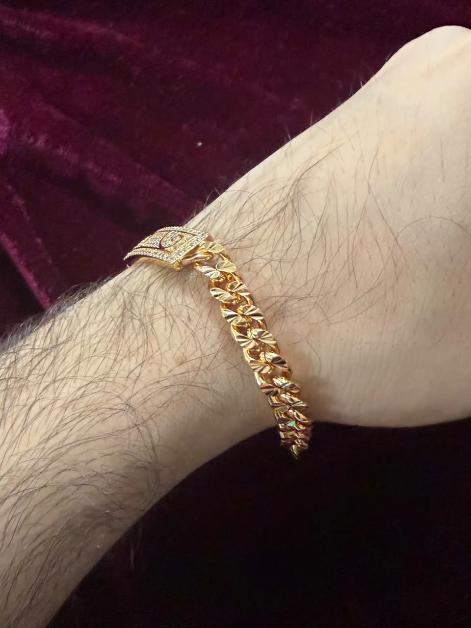 Imperial Crystal ID Chain Men's Rakhi Bracelet
