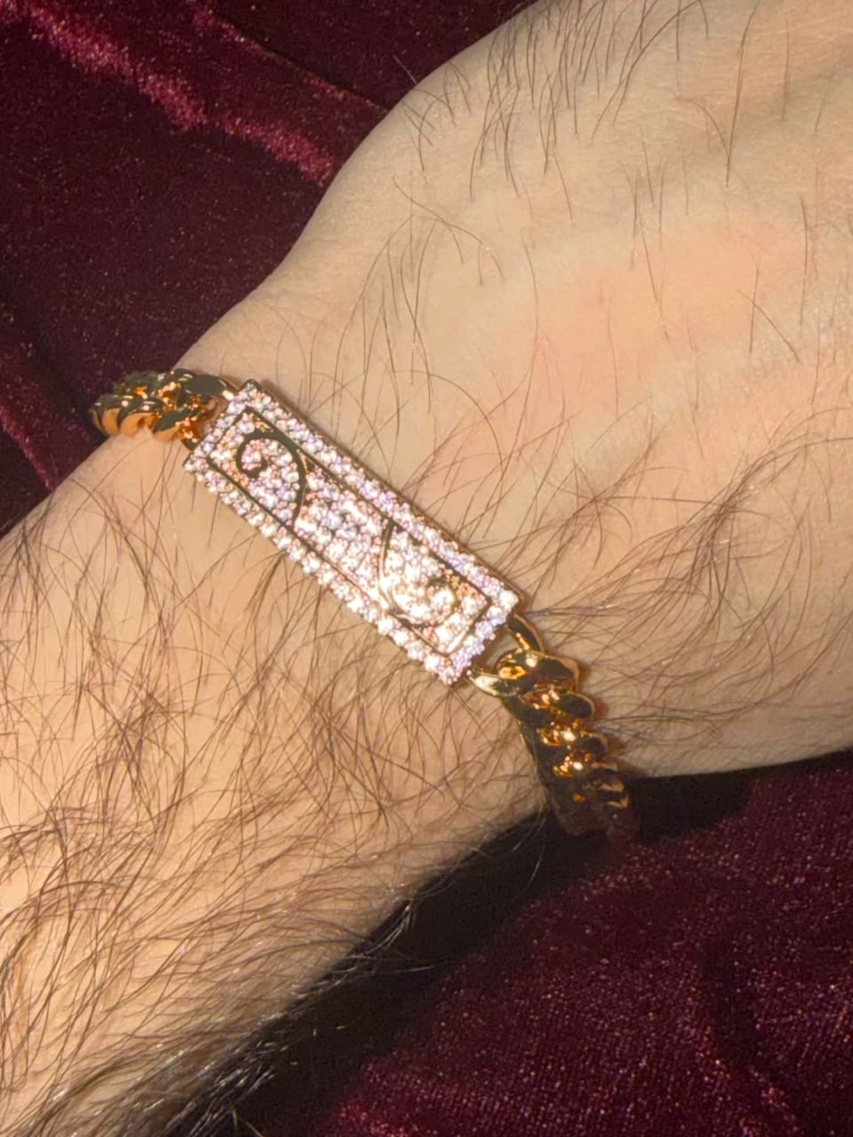 Imperial Crystal ID Chain Men's Rakhi Bracelet