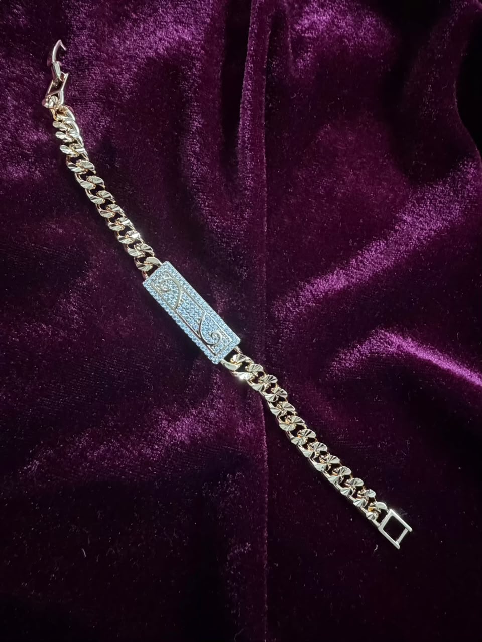 Imperial Crystal ID Chain Men's Rakhi Bracelet