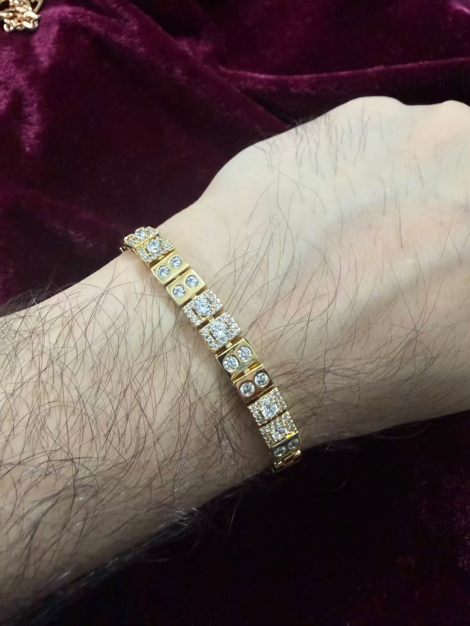 Regal Obsidian Crystal Men's Rakhi Bracelet