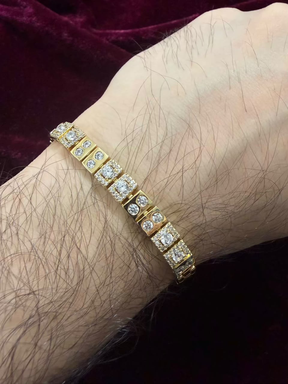 Regal Obsidian Crystal Men's Rakhi Bracelet
