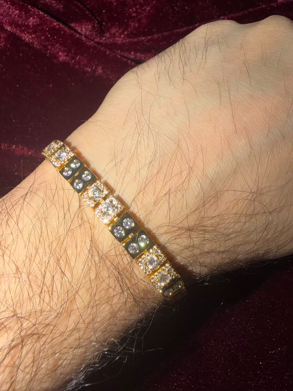 Regal Obsidian Crystal Men's Rakhi Bracelet