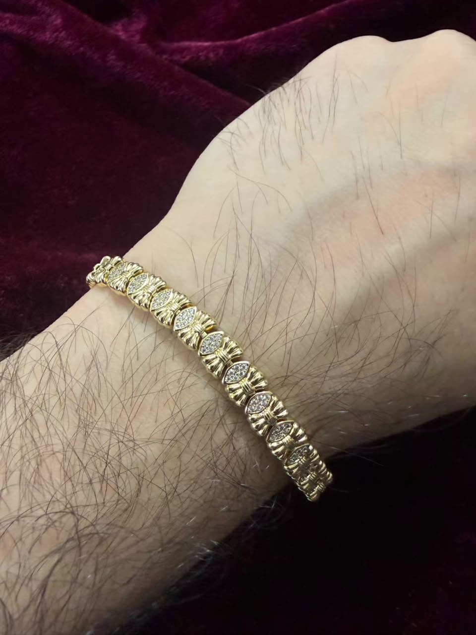 Regal Obsidian Crystal Men's Rakhi Bracelet