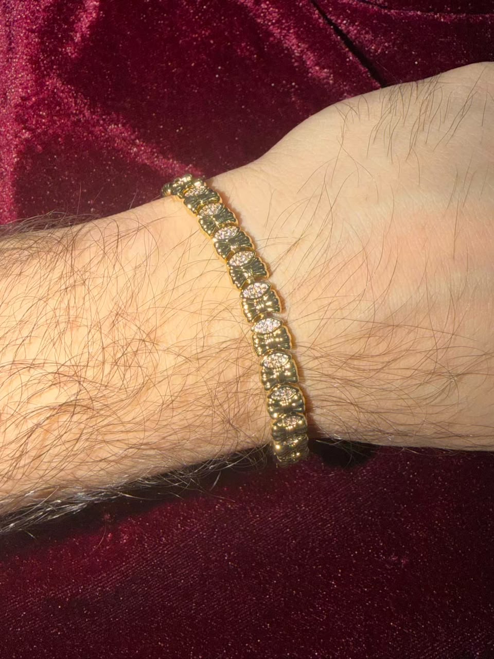 Regal Obsidian Crystal Men's Rakhi Bracelet