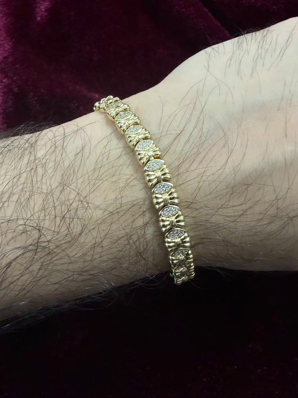 Regal Obsidian Crystal Men's Rakhi Bracelet