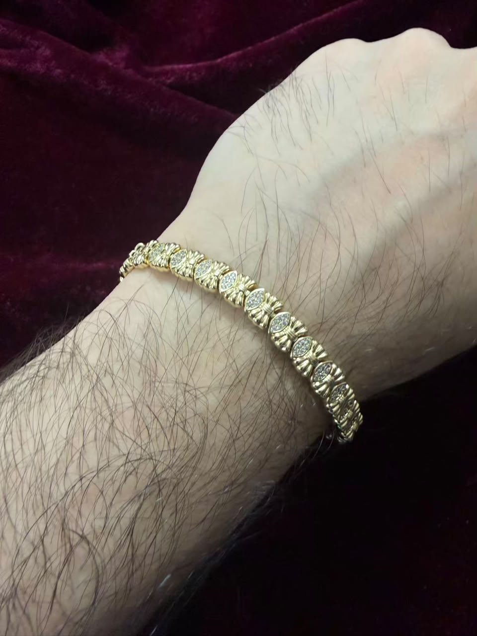 Regal Obsidian Crystal Men's Rakhi Bracelet