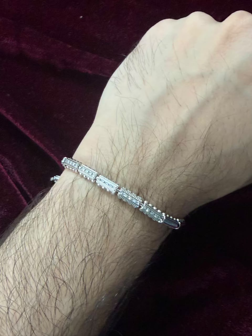 Elite Black Crystal Men's Rakhi Bracelet