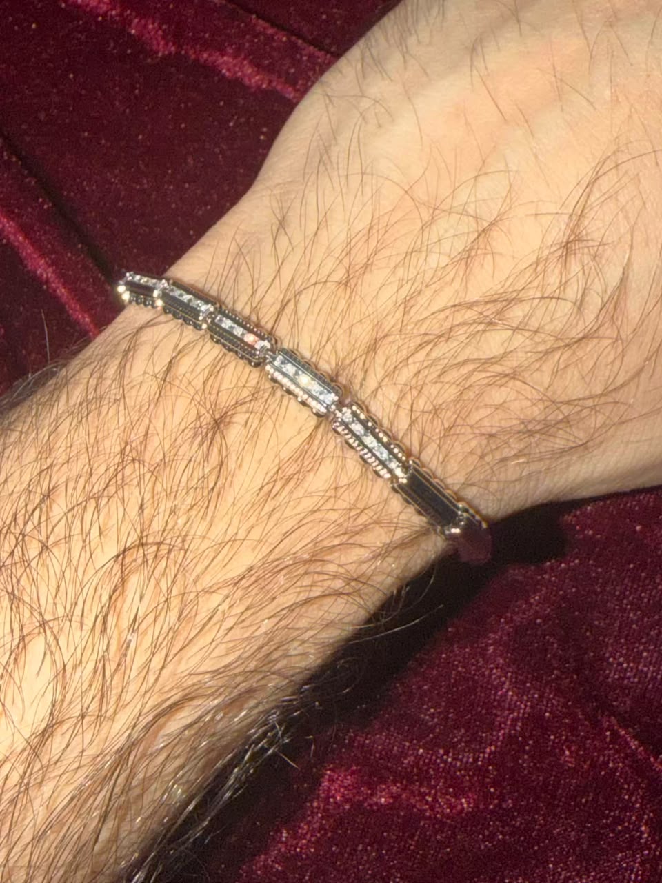 Elite Black Crystal Men's Rakhi Bracelet