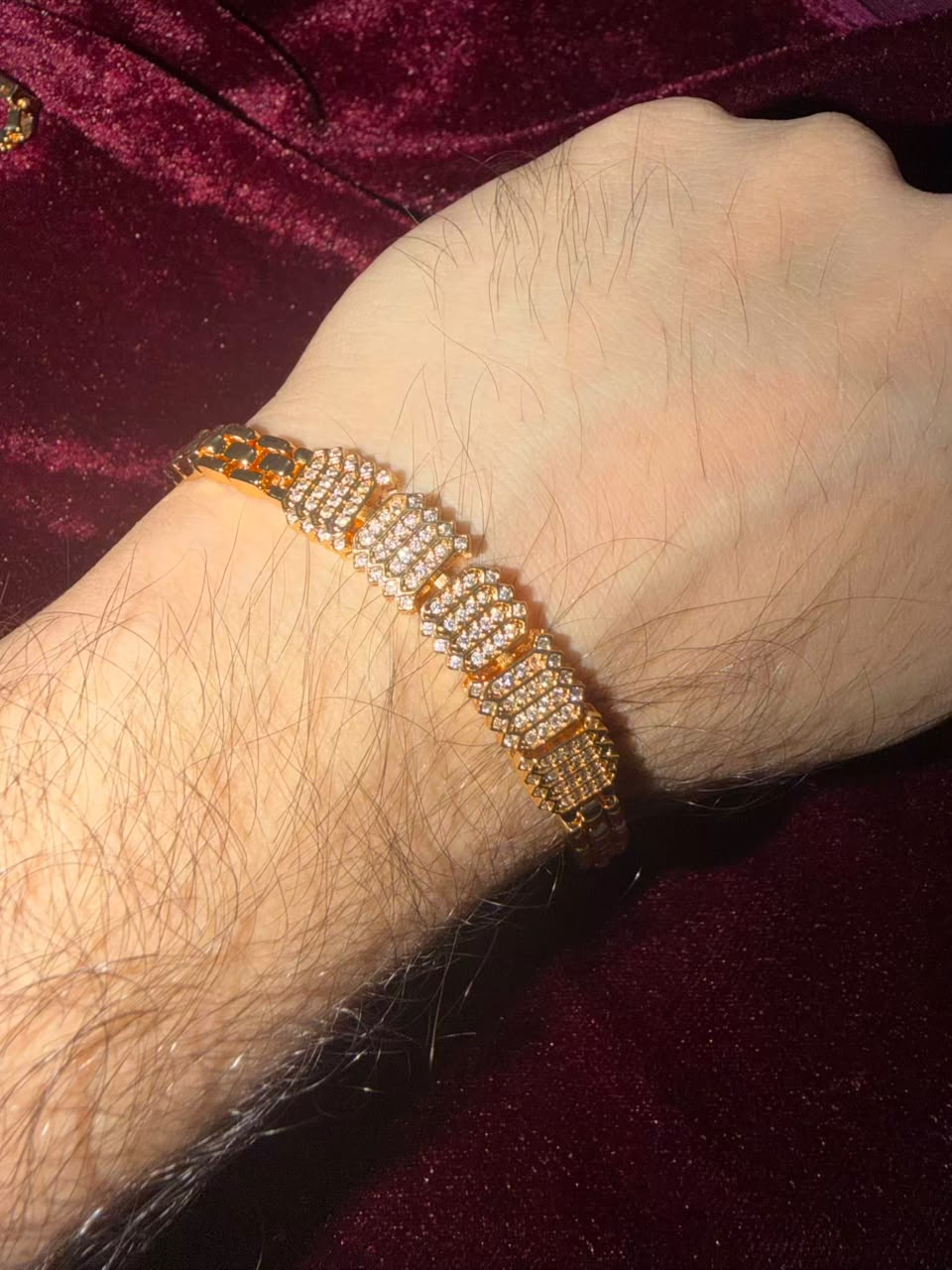 Royal Chevron Crystal Men's Rakhi Bracelet