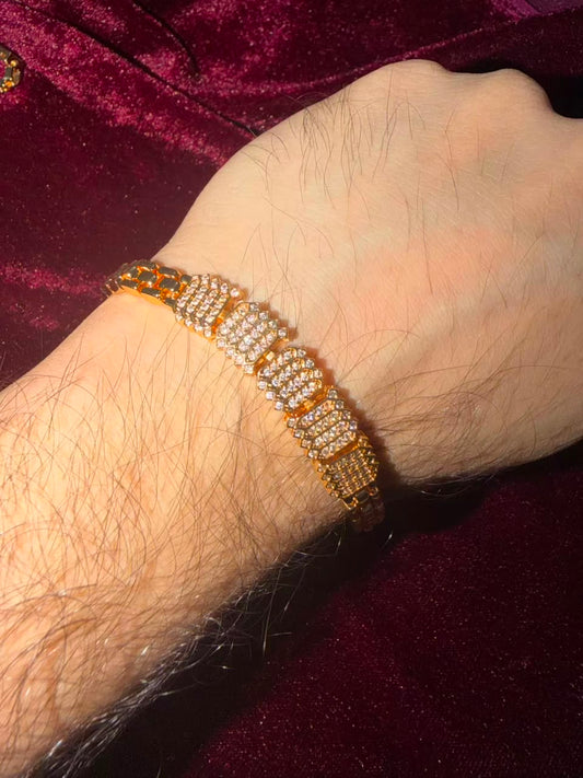 Royal Chevron Crystal Men's Rakhi Bracelet