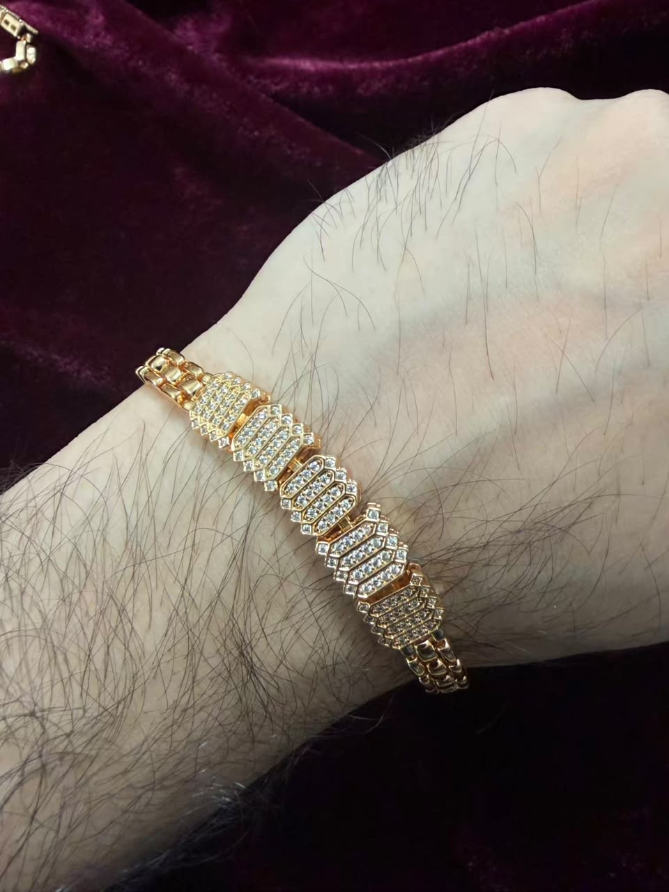 Royal Chevron Crystal Men's Rakhi Bracelet