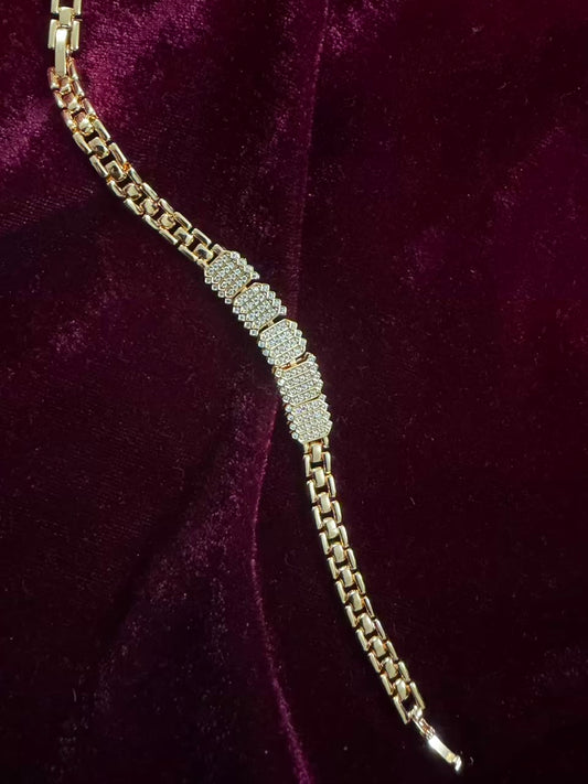 Royal Chevron Crystal Men's Rakhi Bracelet