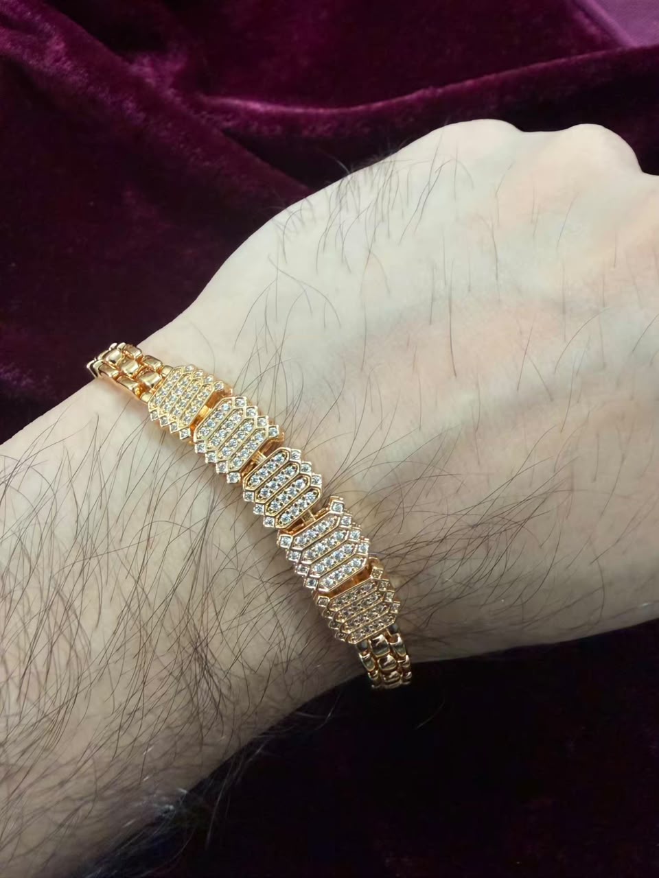Royal Chevron Crystal Men's Rakhi Bracelet