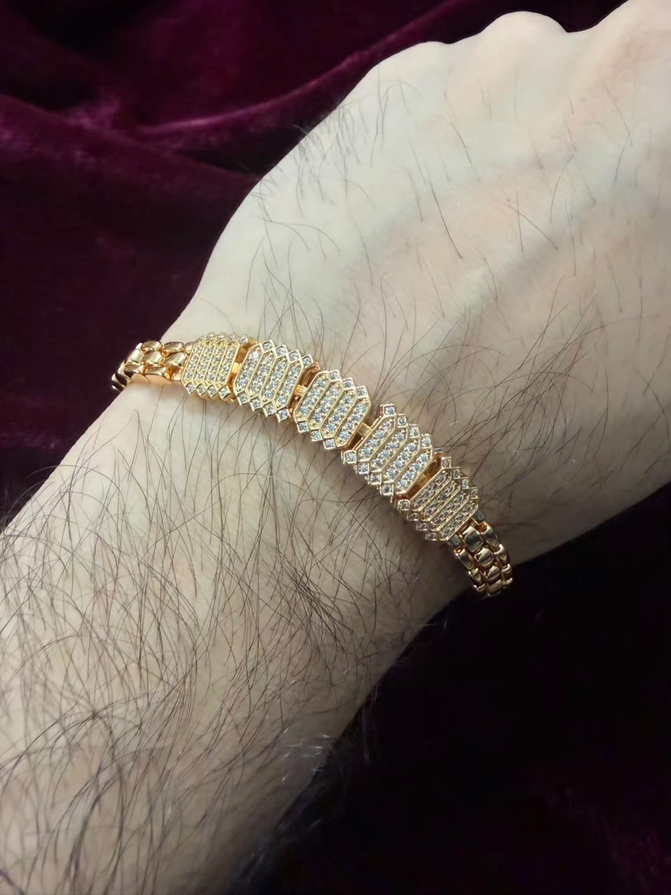 Royal Chevron Crystal Men's Rakhi Bracelet
