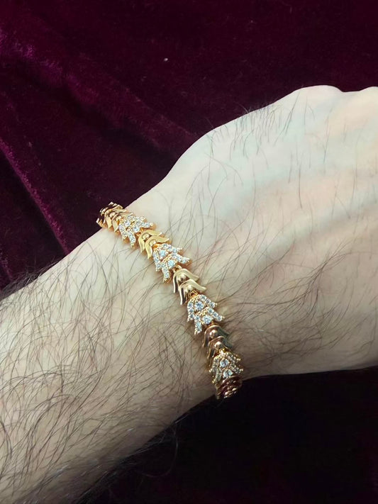 Royal Crown Crystal Men's Rakhi Bracelet