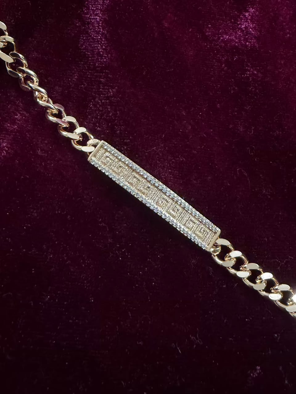 Royal Cuban Crystal ID Men's Rakhi Bracelet