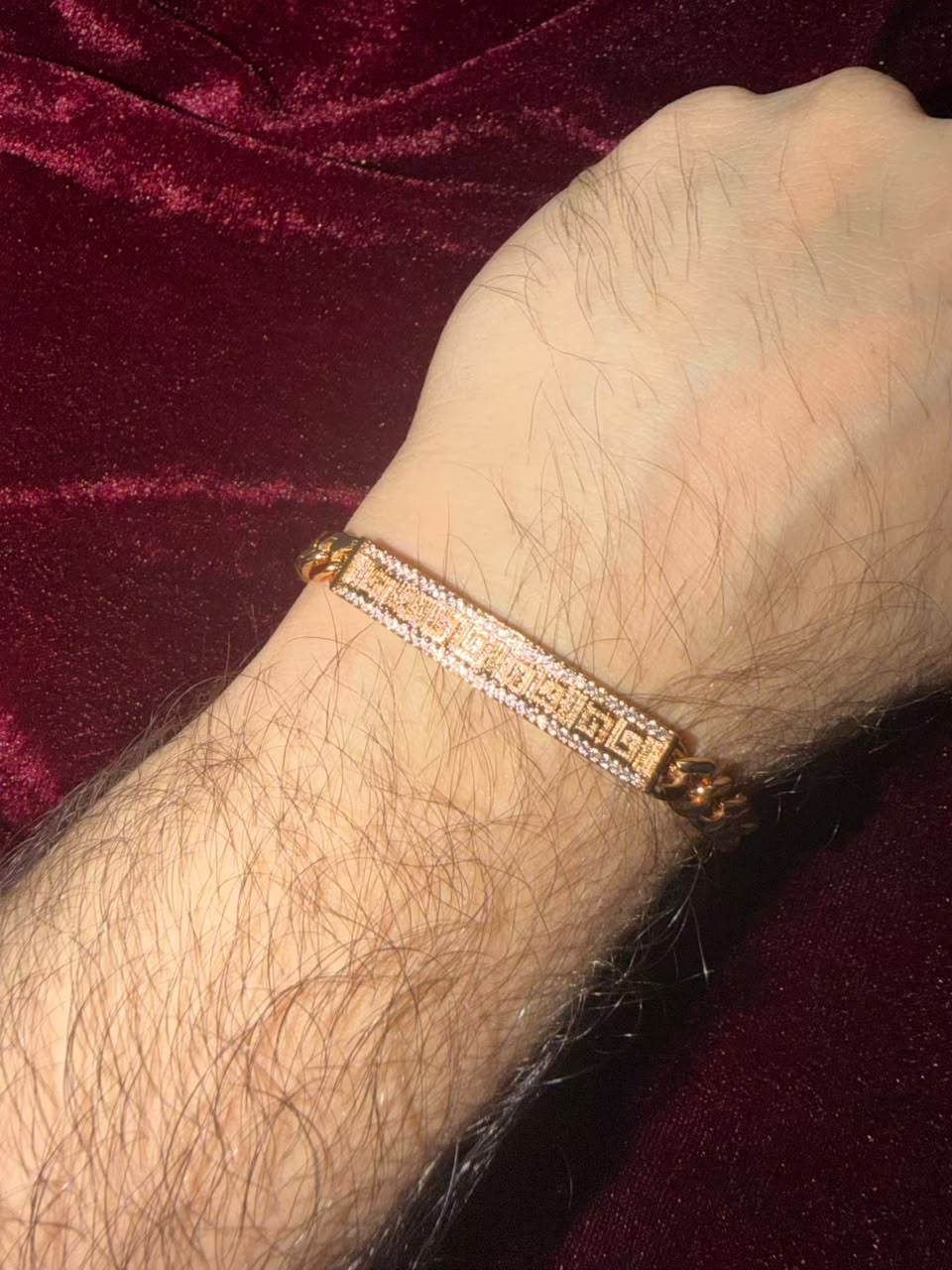Royal Cuban Crystal ID Men's Rakhi Bracelet