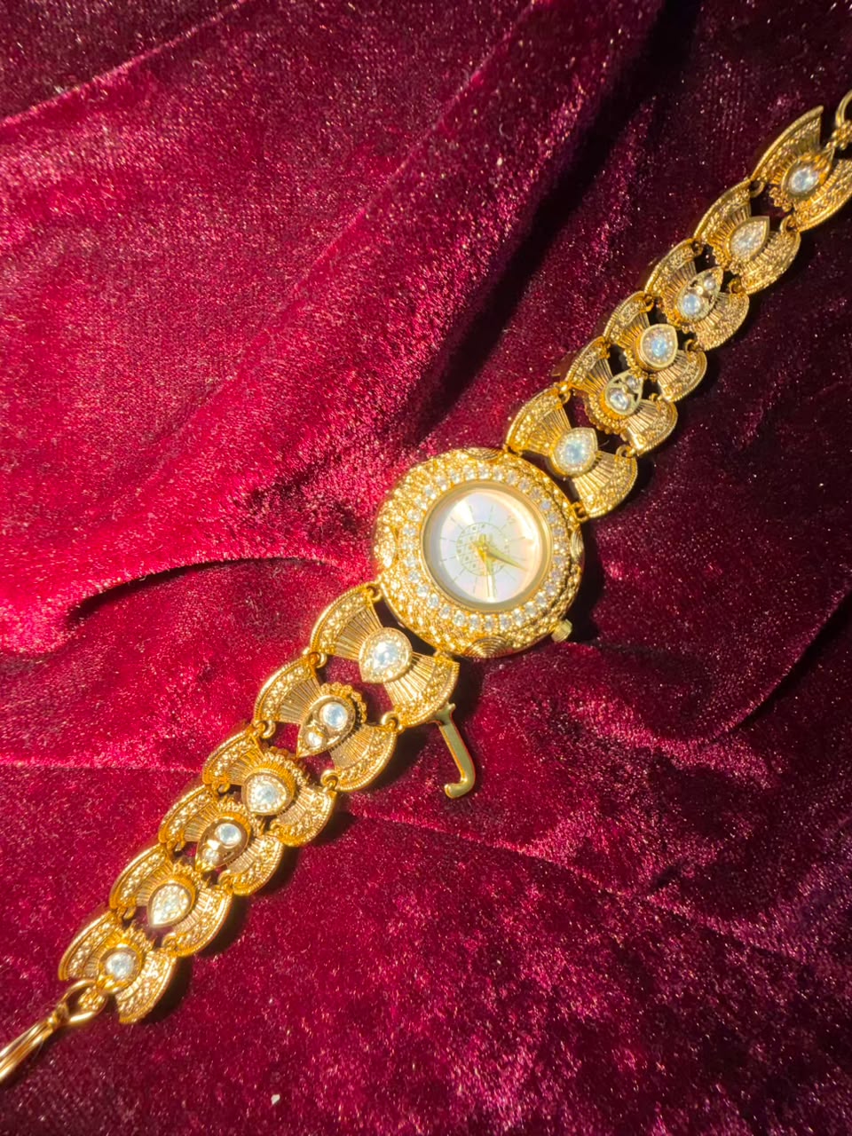 Rajsi Heritage Watch Rakhi in Premium Swarovski (Free Initial)
