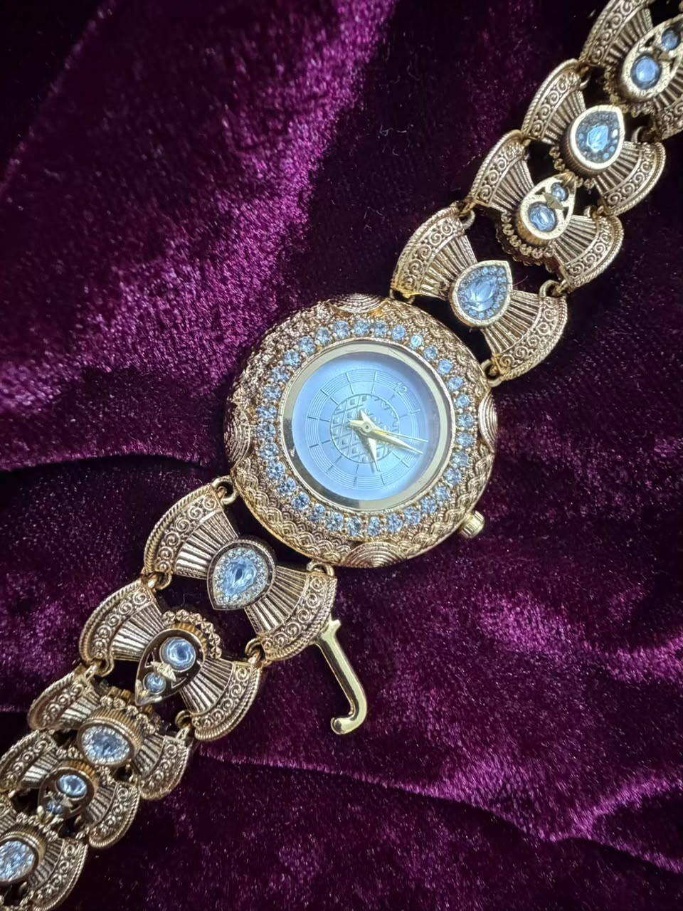 Rajsi Heritage Watch Rakhi in Premium Swarovski (Free Initial)