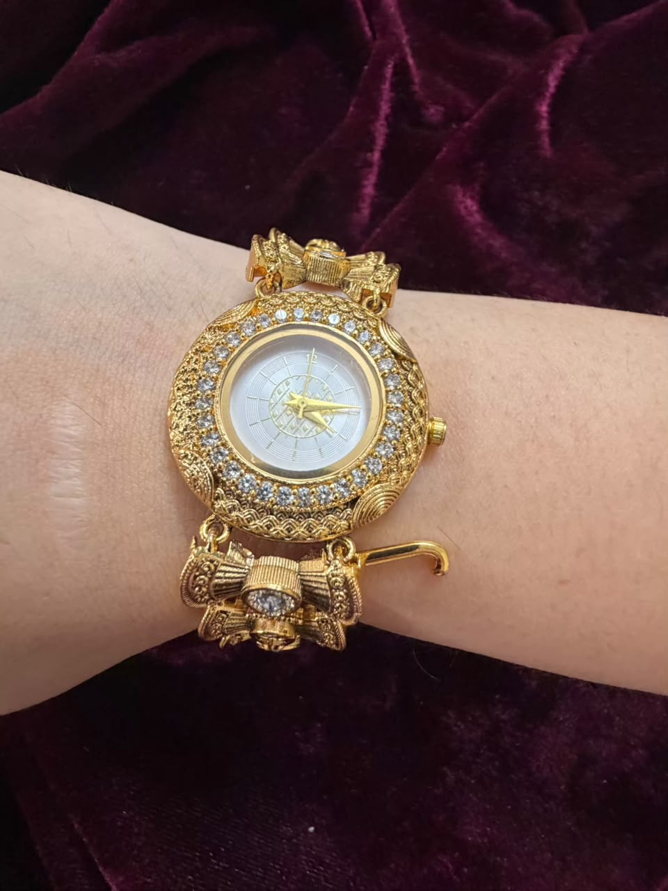 Rajsi Heritage Watch Rakhi in Premium Swarovski (Free Initial)
