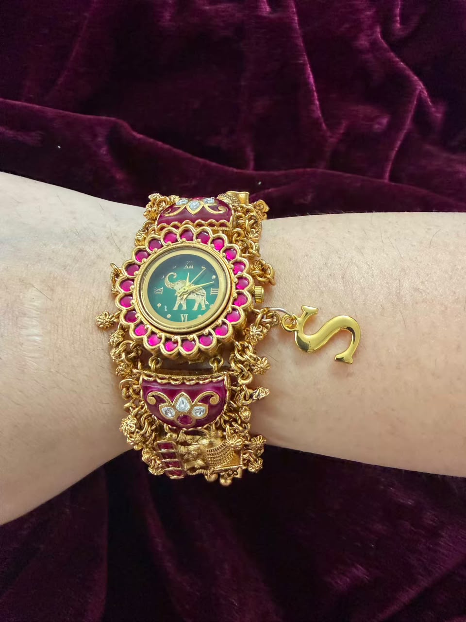 Gajraj Heritage Watch Rakhi in Premium Swarovski (Free Initial)