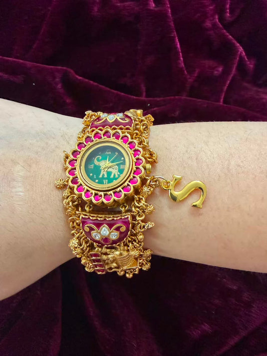 Gajraj Heritage Watch Rakhi in Premium Swarovski (Free Initial)