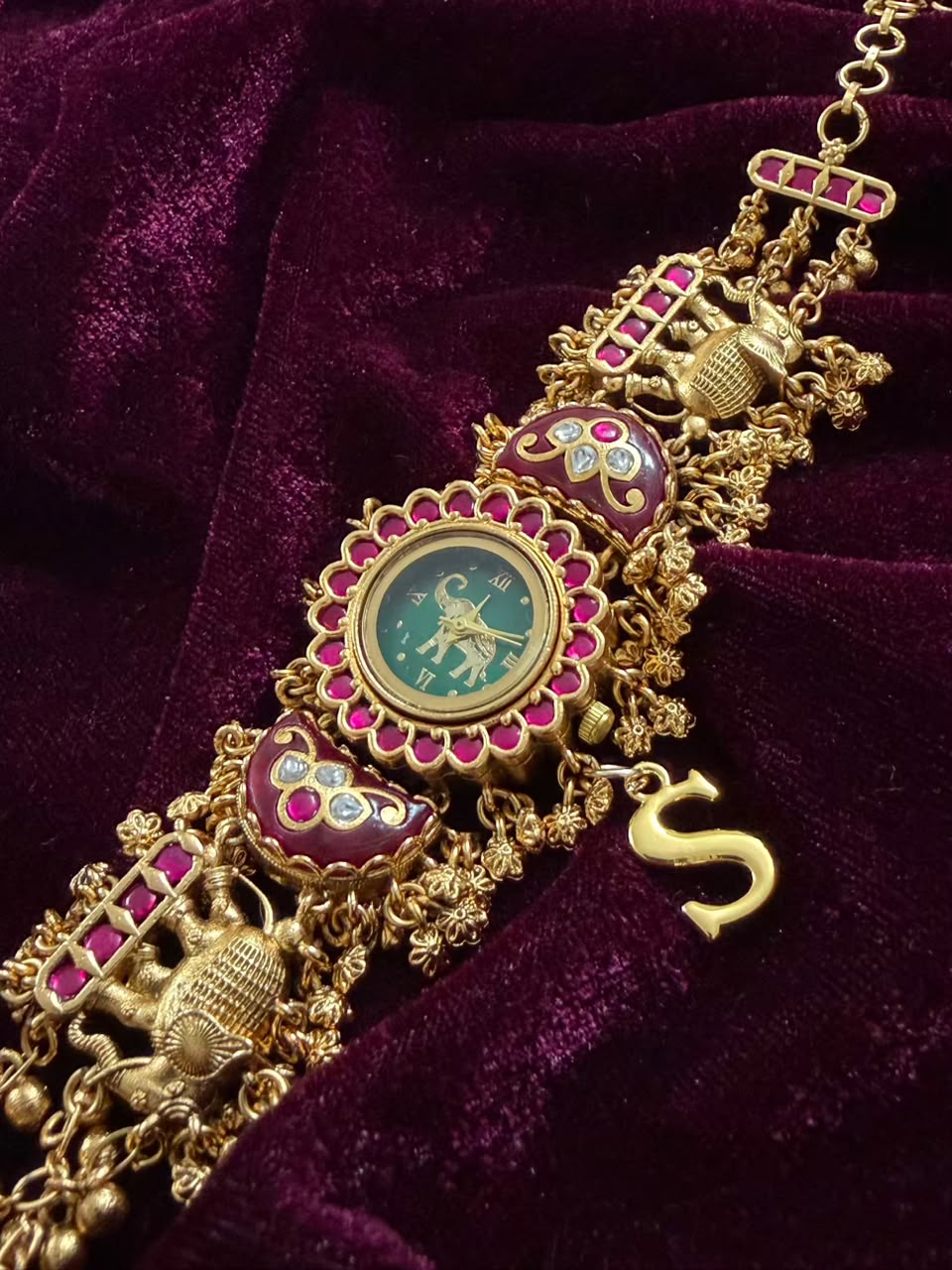 Gajraj Heritage Watch Rakhi in Premium Swarovski (Free Initial)