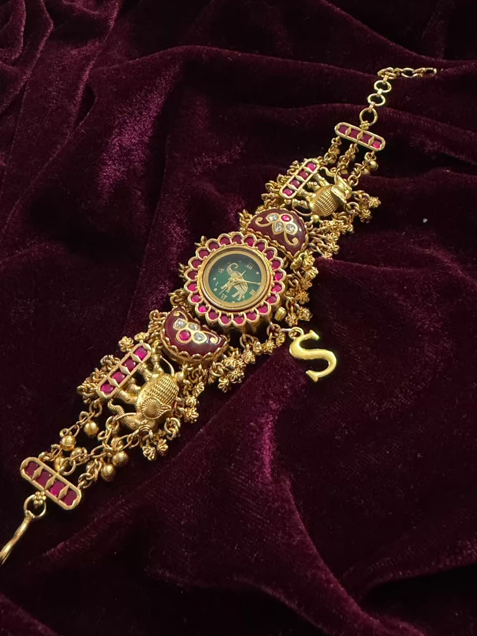 Gajraj Heritage Watch Rakhi in Premium Swarovski (Free Initial)