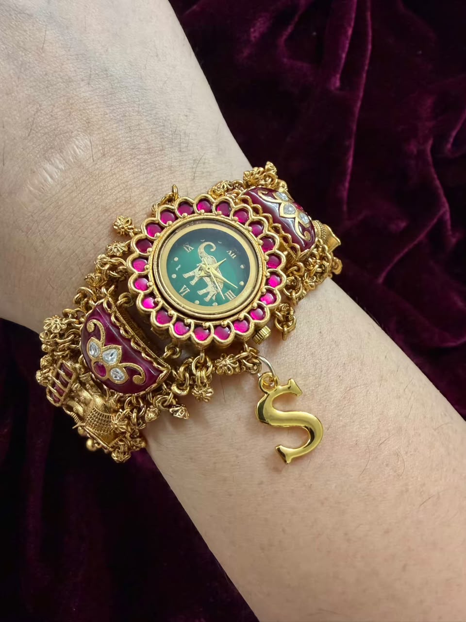Gajraj Heritage Watch Rakhi in Premium Swarovski (Free Initial)