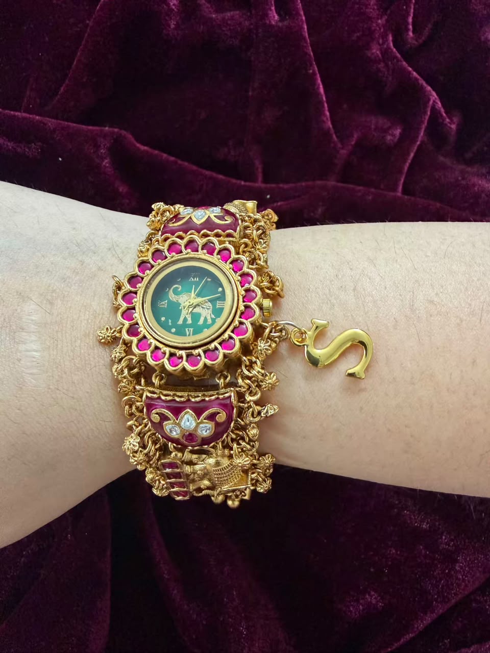 Gajraj Heritage Watch Rakhi in Premium Swarovski (Free Initial)
